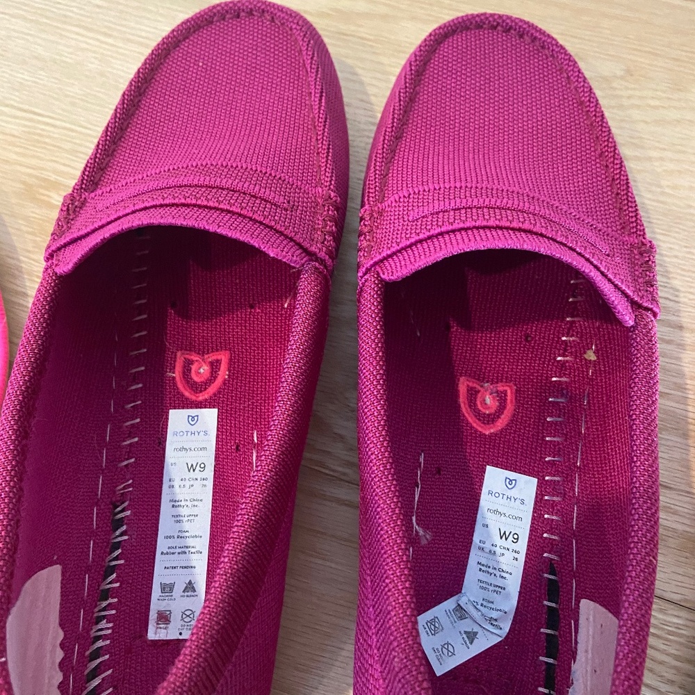 Rothy's Magenta Slip-On Loafers